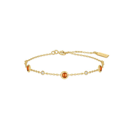  Melodic Poet - Armbanden met steen - Zilver / 14kt GP - Kristal - 18,5cm